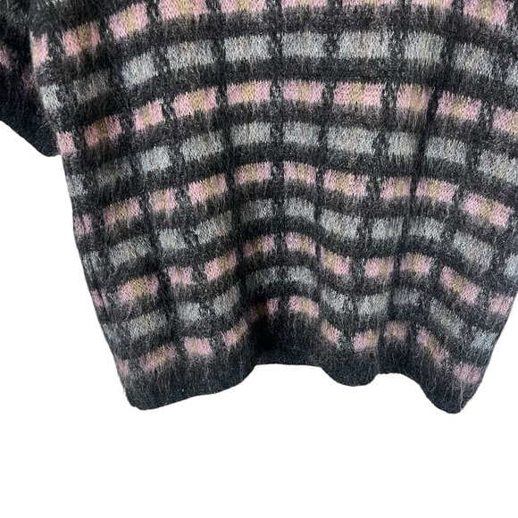 PRADA Maglieria Mohair Wool Windowpane Short Sleeve Sweater - Picture 8 of 15